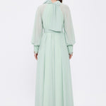 Long Sleeve Chiffon Hijab Evening Dress