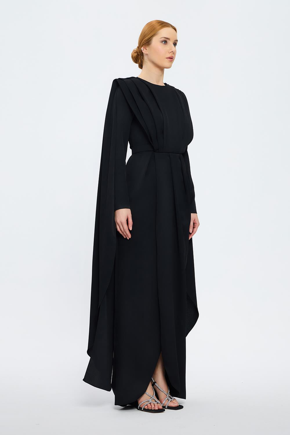 Long Sleeve Hijab Evening Dress