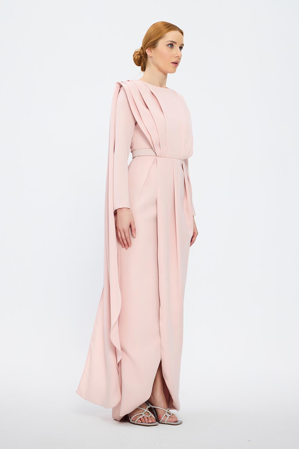 Long Sleeve Hijab Evening Dress