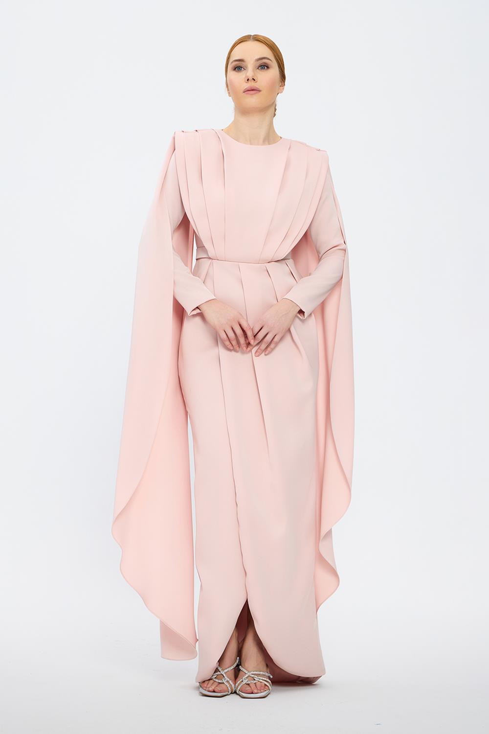 Long Sleeve Hijab Evening Dress