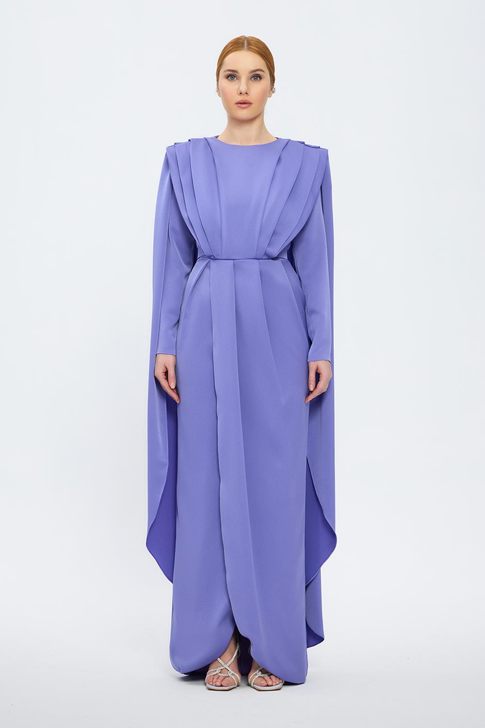 Long Sleeve Hijab Evening Dress