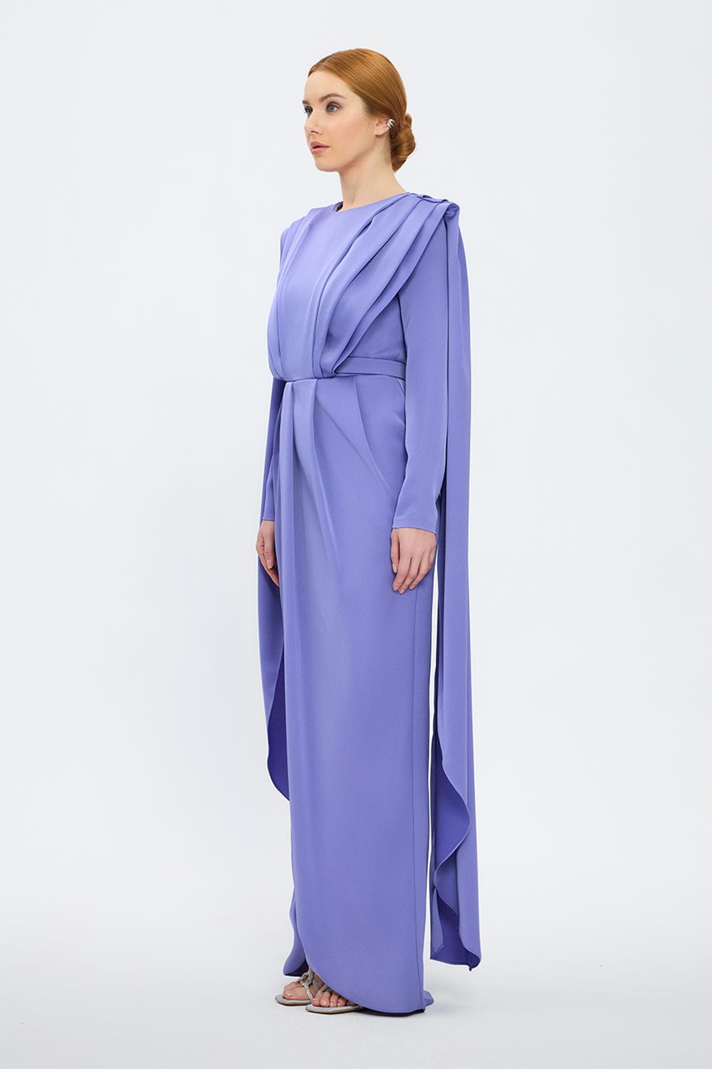 Long Sleeve Hijab Evening Dress