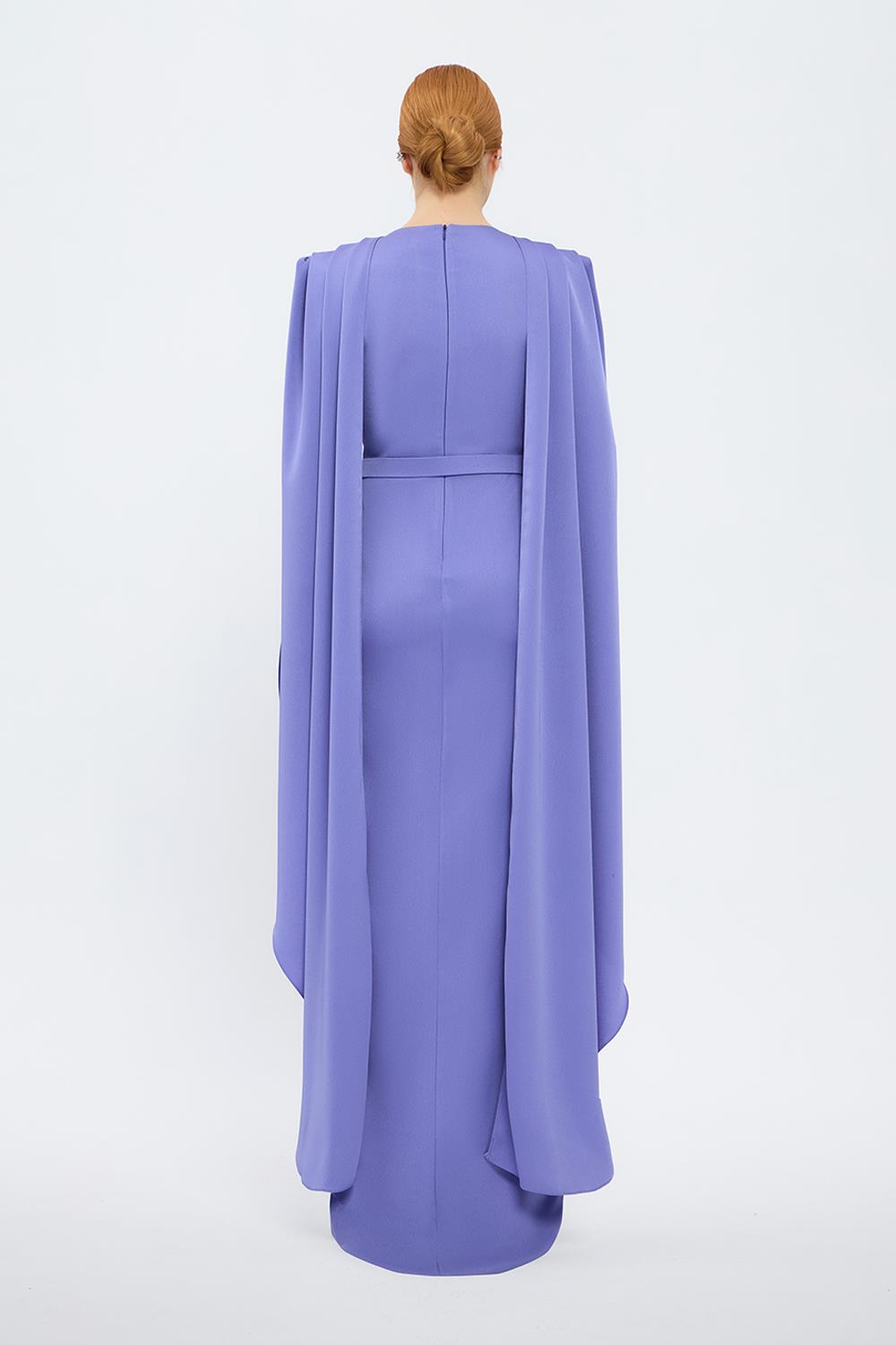 Long Sleeve Hijab Evening Dress