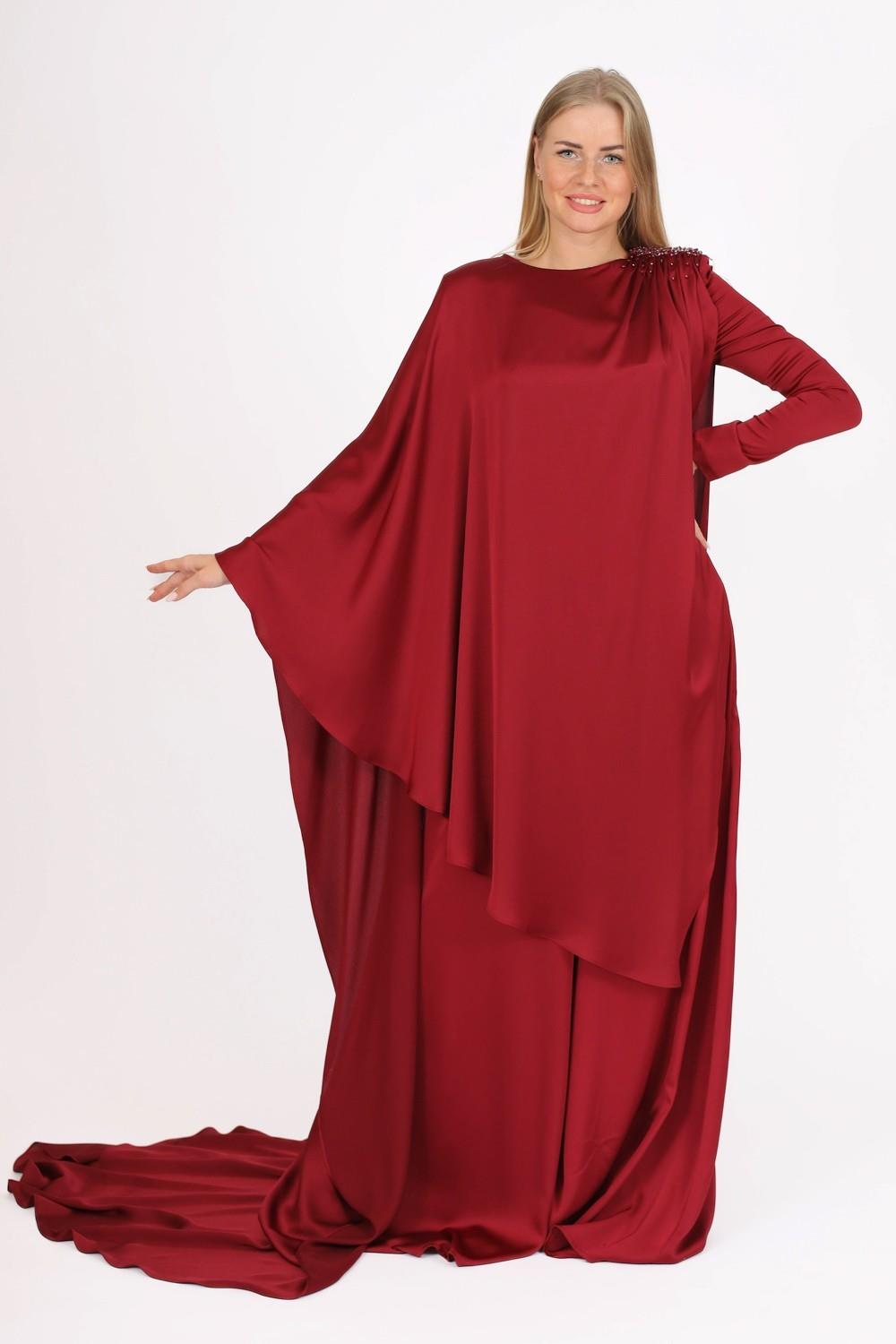 Zero Neck Veiling Jumpsuit Dress