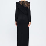 Long Sleeve Lace Embroidered Evening Dress