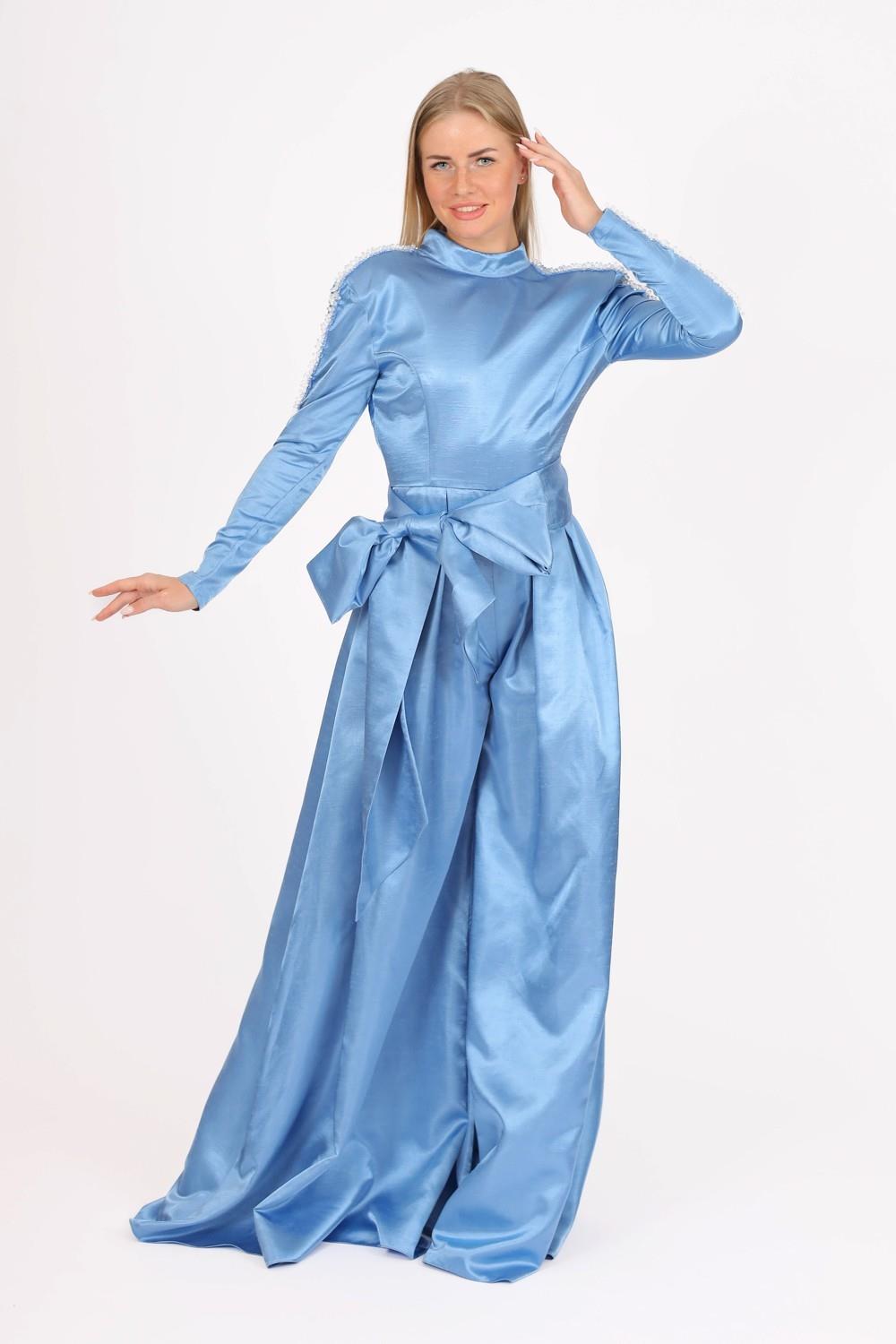 Long Sleeve Jumpsuit with Ribbon