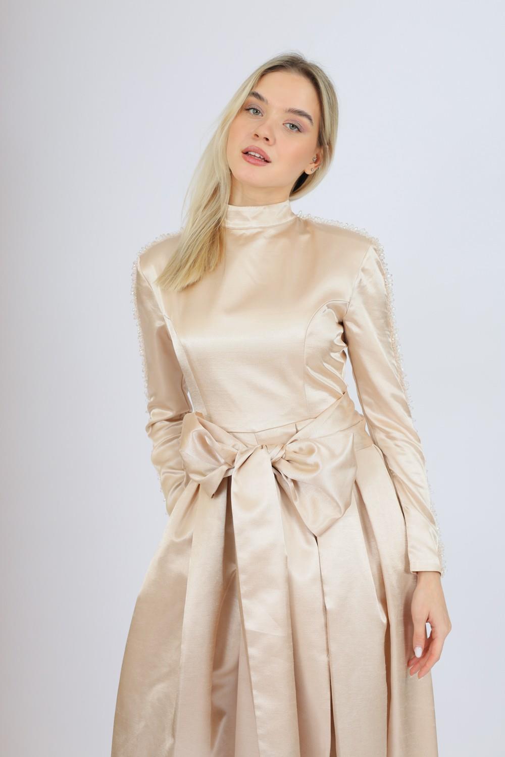 Long Sleeve Jumpsuit with Ribbon
