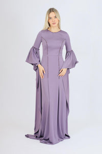 Long Sleeve Slim Cut Long Evening Dress