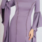 Long Sleeve Slim Cut Long Evening Dress