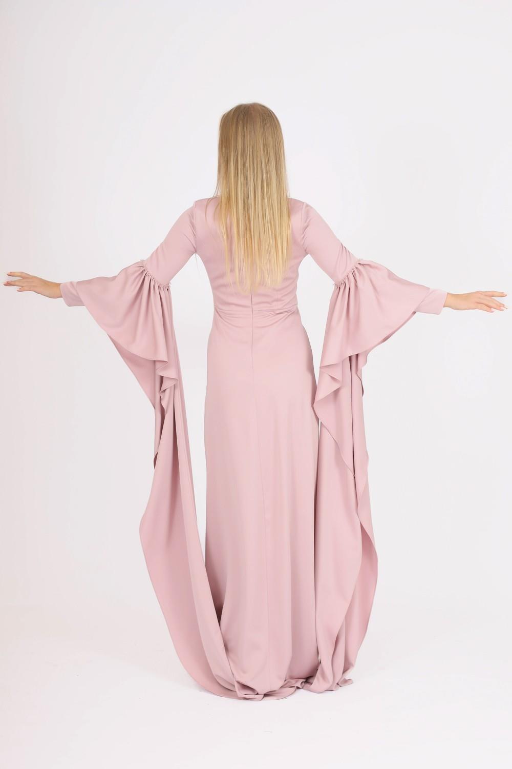 Long Sleeve Slim Cut Long Evening Dress