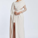 Long Sleeve Slit Long Evening Dress - 2031