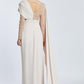 Long Sleeve Slit Long Evening Dress