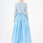 Long Sleeve Stone Jacket & Taffeta Skirt Set