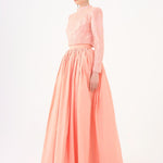 Long Sleeve Stone Jacket & Taffeta Skirt Set