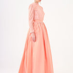 Long Sleeve Stone Jacket & Taffeta Skirt Set