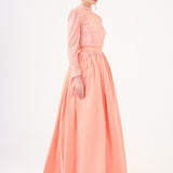 Long Sleeve Stone Jacket & Taffeta Skirt Set