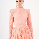 Long Sleeve Stone Jacket & Taffeta Skirt Set