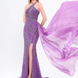 Mambo Slit Sequin Evening Dress - 944MG924