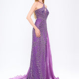 Mambo Slit Sequin Evening Dress - 944MG924