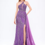 Mambo Slit Sequin Evening Dress - 944MG924