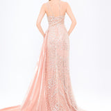 Mambo Slit Sequin Evening Dress - 944MG924