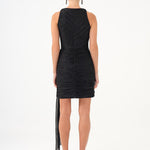 Mini Evening Dress with Stone Drape Detail