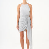 Mini Evening Dress with Stone Drape Detail