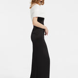 Off-Shoulder Bow Detailed Long Evening Dress - 5029C