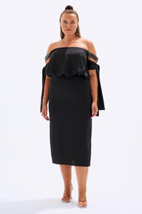 Off-Shoulder Plus Size Evening Dress