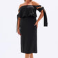 Off-Shoulder Plus Size Evening Dress