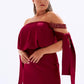 Off-Shoulder Plus Size Evening Dress