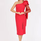 Single Sleeve Mesh Evening Dress