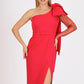 Single Sleeve Mesh Evening Dress