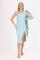 Single Sleeve Mesh Evening Dress