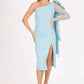 Single Sleeve Mesh Evening Dress