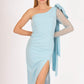 Single Sleeve Mesh Evening Dress