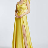 Rope Strappy Slit Long Evening Dress