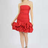 Short Evening Dress with Ruffled Skirt - 4039C