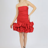 Short Evening Dress with Ruffled Skirt - 4039C