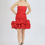 Short Evening Dress with Ruffled Skirt - 4039C