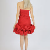 Short Evening Dress with Ruffled Skirt - 4039C