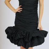 Short Evening Dress with Ruffled Skirt