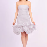 Short Evening Dress with Ruffled Skirt - 4039C