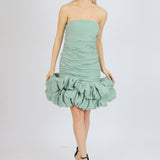 Short Evening Dress with Ruffled Skirt - 4039C