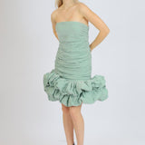 Short Evening Dress with Ruffled Skirt - 4039C