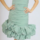 Short Evening Dress with Ruffled Skirt - 4039C