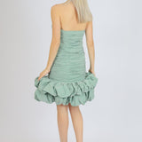 Short Evening Dress with Ruffled Skirt - 4039C