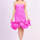 Short Evening Dress with Ruffled Skirt - 4039C