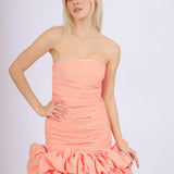 Short Evening Dress with Ruffled Skirt - 4039C