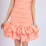 Short Evening Dress with Ruffled Skirt